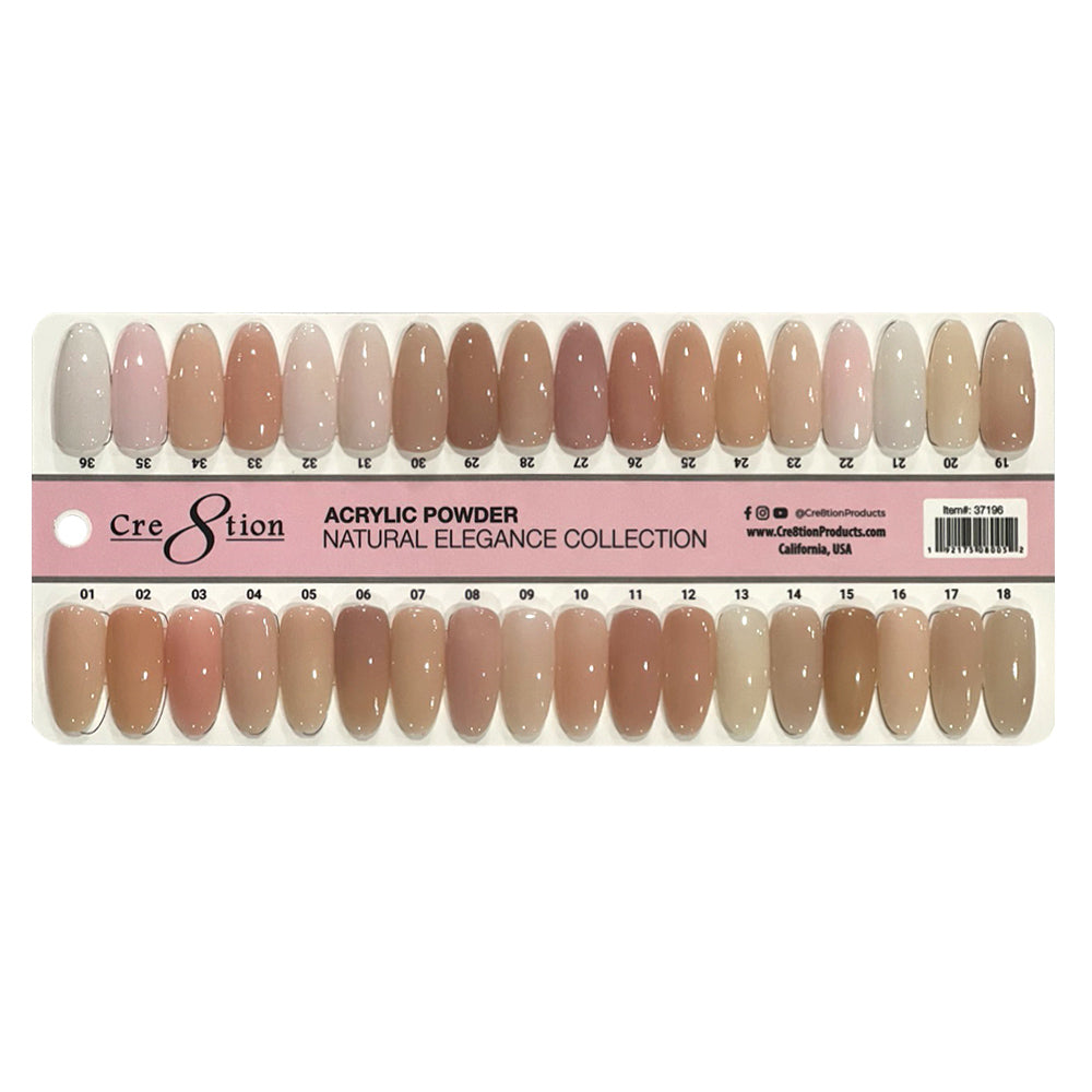 Cre8tion Acrylic Powder, Natural Elegance Collection 000 Cre8tion Acrylic Powder, Natural Elegance Collection 000