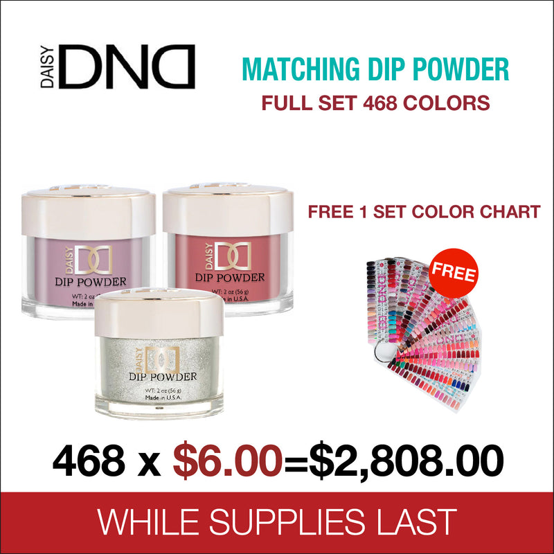 DND - Matching Dip Powder - DND Collection - FULL SET 468 Colors - $6.00/each