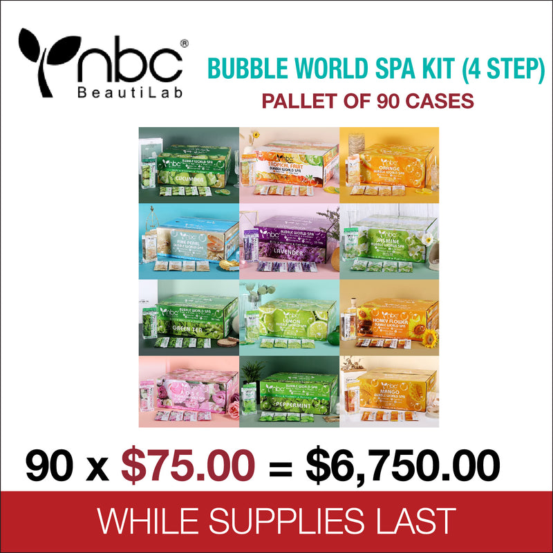 NBC Bubble World Spa Kit (4 Step) - Pallet of 90 cases, 50 kits/case