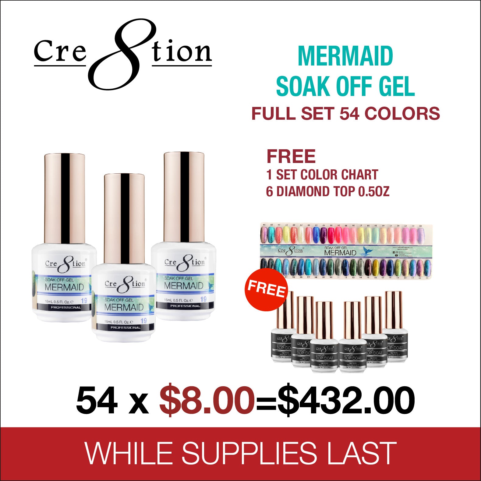 Cre8tion Jewel Gel Collection, Sample Tips Cre8tion Jewel Gel Collection, Sample Tips