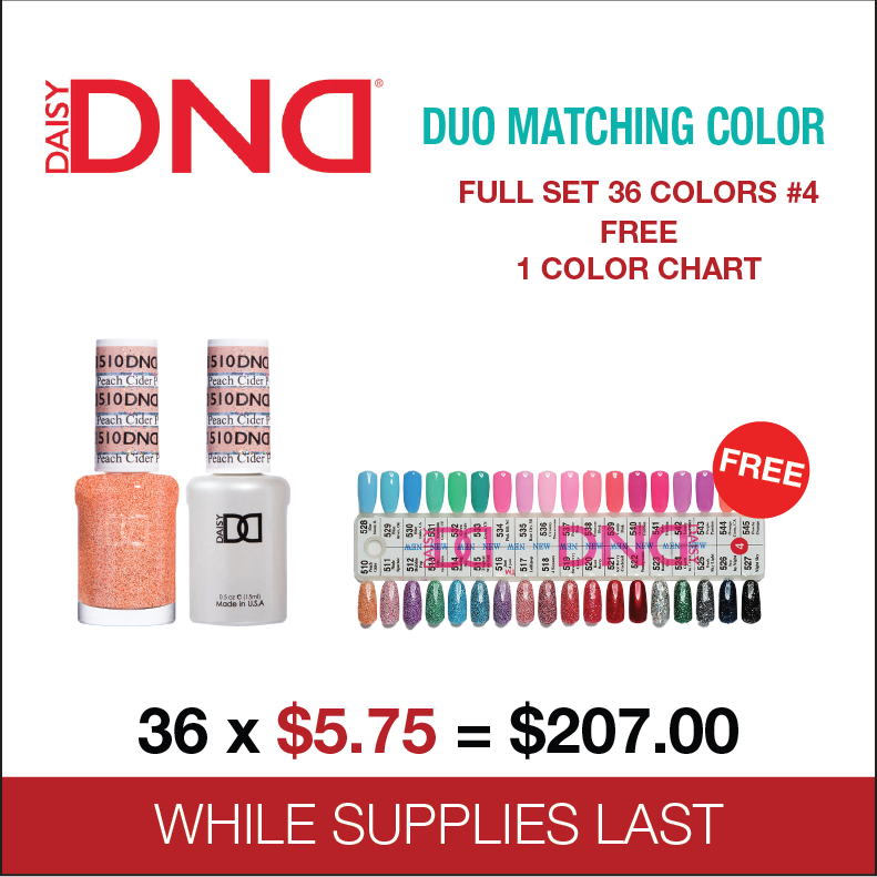 DND -  Duo Matching Color - Full set 36 colors -  #4 FREE 1 Color Chart