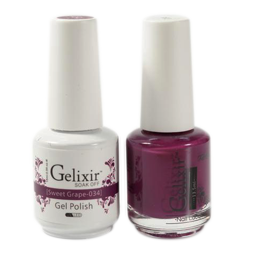 Gelixir - Matching Color Soak Off Gel - 034 Sweet Grape