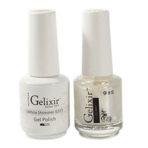 Gelixir - Matching Color Soak Off Gel - 037 White Shimmer
