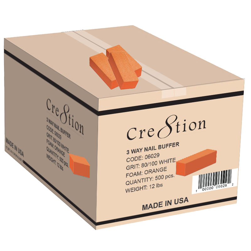 Cre8tion Buffer - 3 Way - 100/180 Orange/White - Made in USA