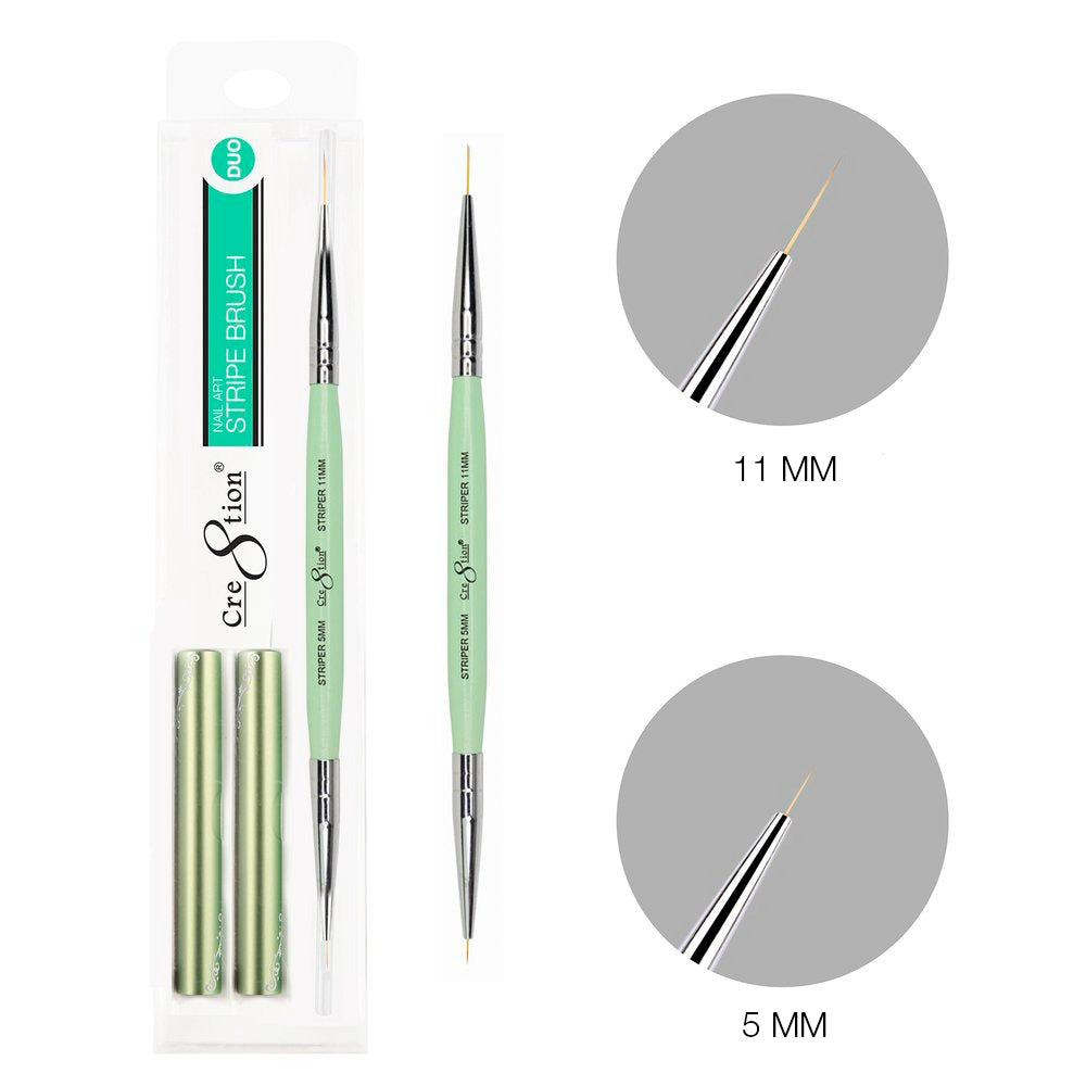 Cre8tion- Nail Art Brush - Gel Brush Mini Striper Duo – Skylark Nail Supply