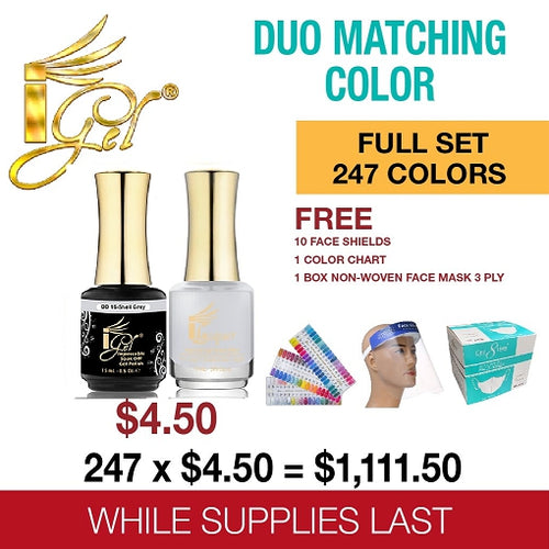iGel Duo Matching Color  Full Set of 247 colors