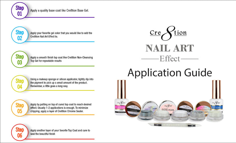 FULL SET - Cre8tion - Nail Art Unicorn Effect - 18 Colors - $13.00/each