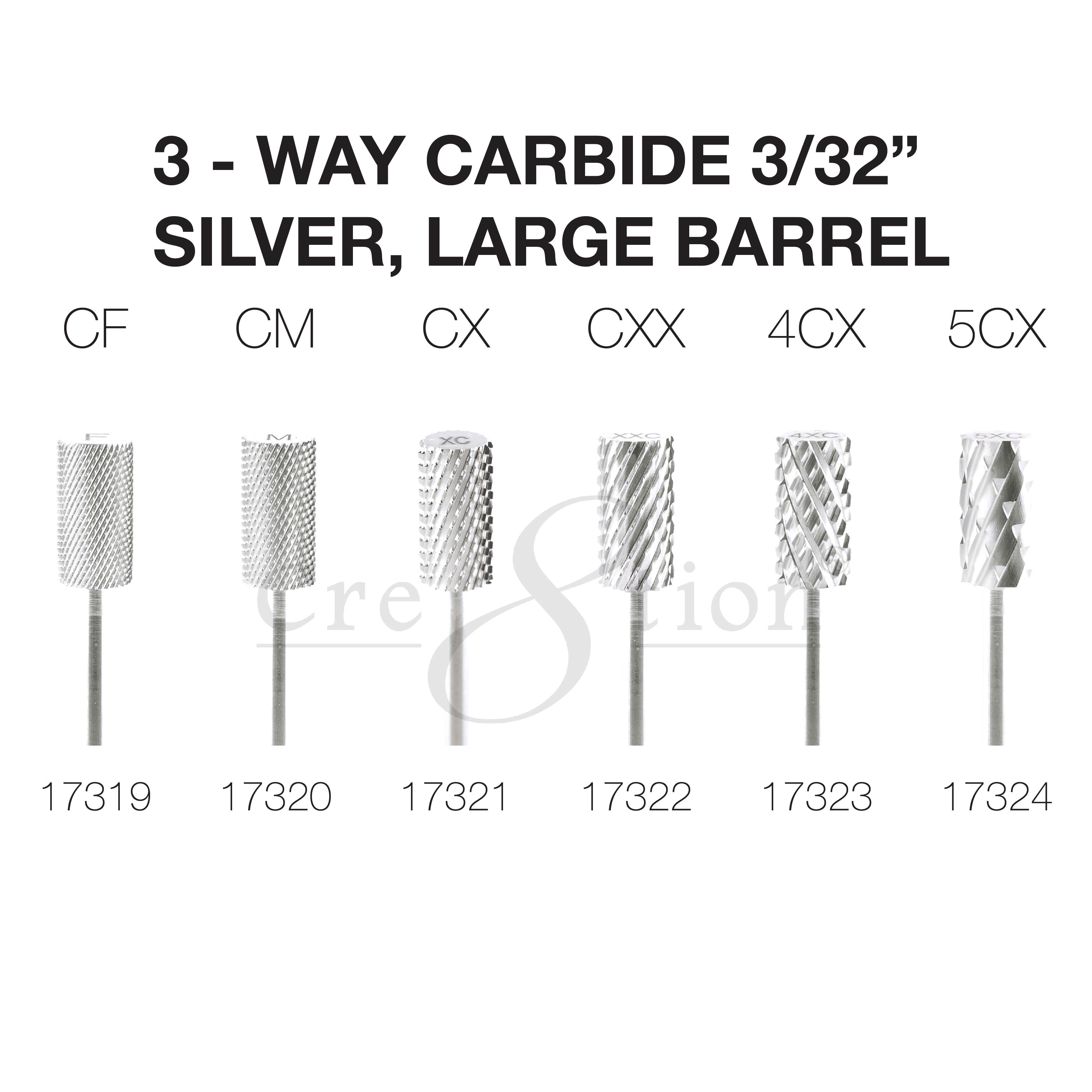 Cre8tion - Carbide Silver - Large - 3/32