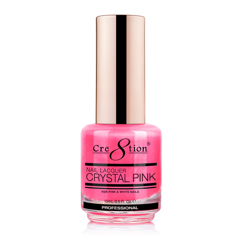 Cre8tion Nail Lacquer - Crystal Pink Air Dry 0.5oz (15ml)