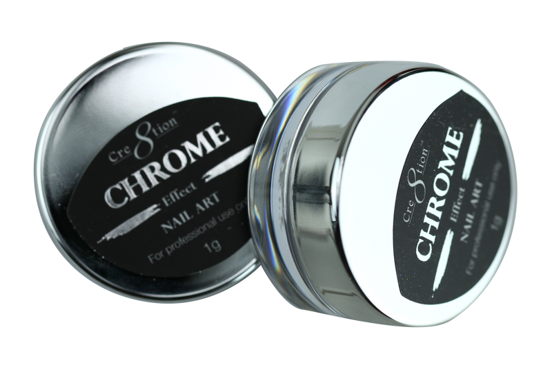 Cre8tion -  Chrome Nail Art Effect 21 Silver Black - 1g