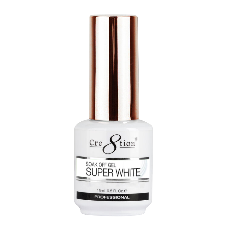 Cre8tion Soak Off Gel Super White 0.5oz - Buy 5 Get 1 Free
