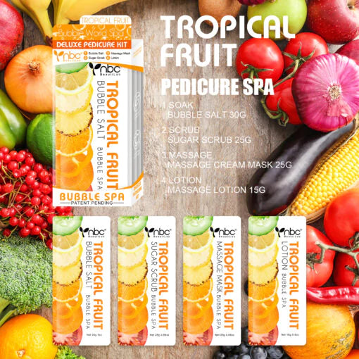 NBC Bubble Spa Tropical Fruit 50 kits/case, 90 cases/pallet NBC Bubble Spa Tropical Fruit 50 kits/case, 90 cases/pallet