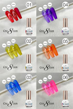 Cre8tion Jewel Soak Off Gel 0.5 oz - Full set - 18 Colors Collection - $8.00/each