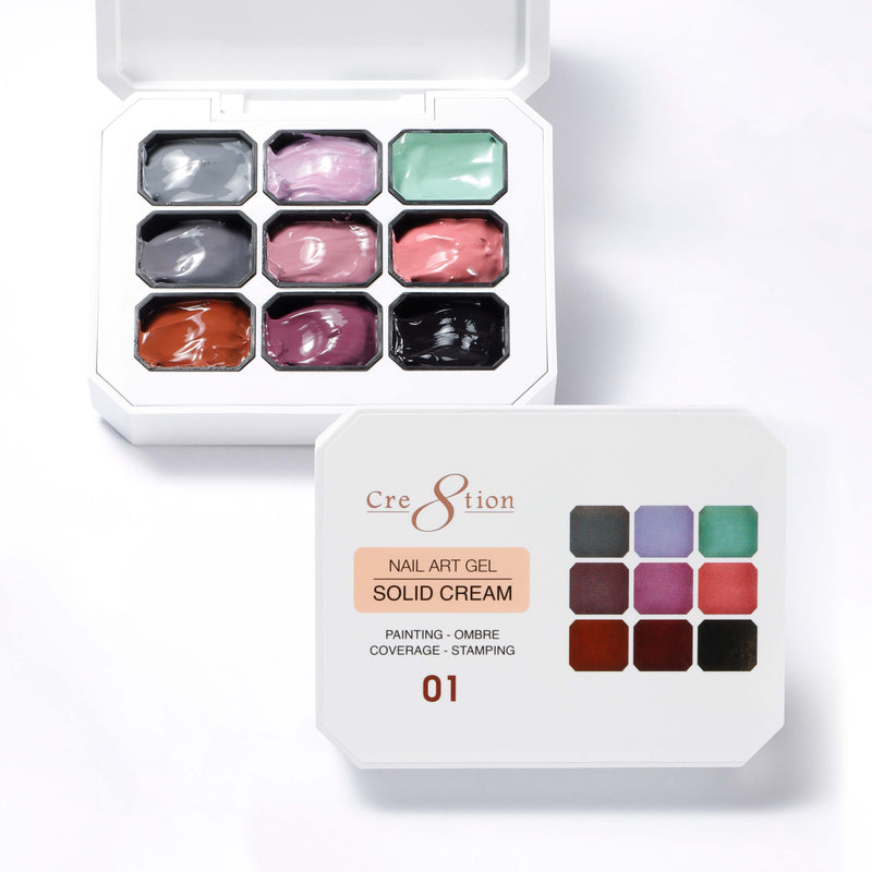 Cre8tion Nail Art Gel - Solid Cream - 01