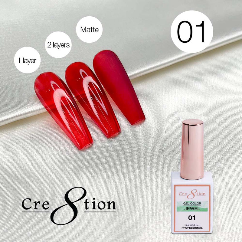 Cre8tion Soak Off Gel 0.5 oz G01 - Jewel Collection