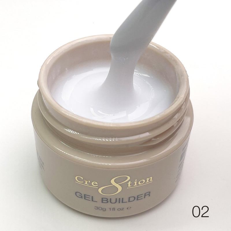 Cre8tion Overlay/Builder Gel in Jar 1oz - Hema Free - 02 White