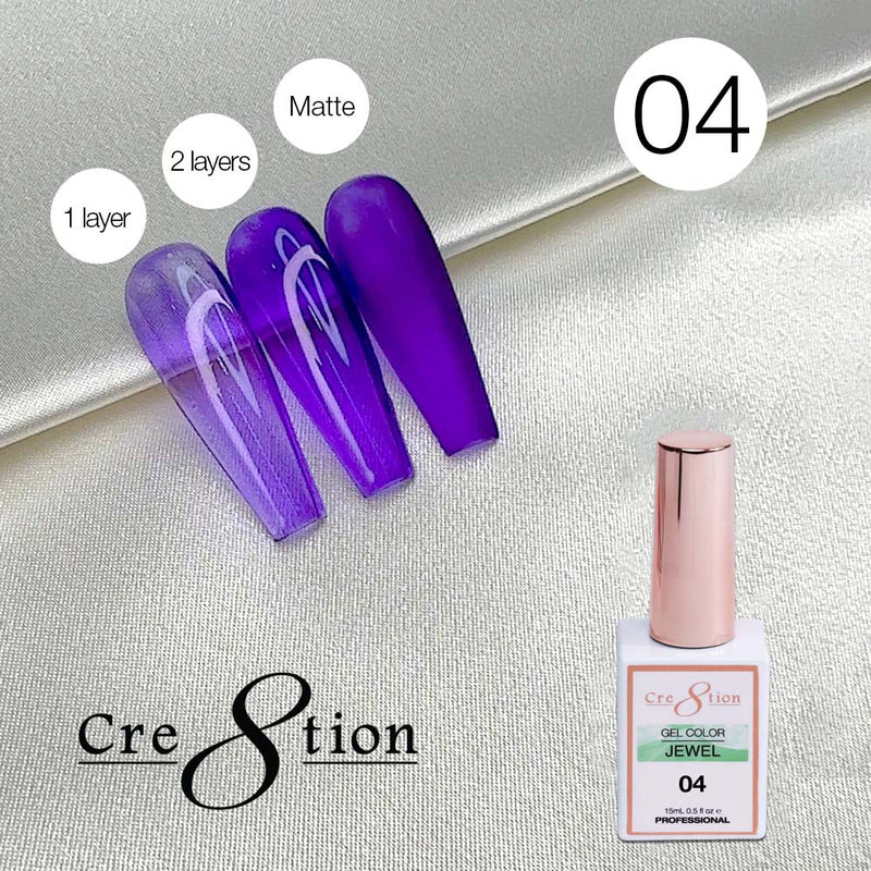 Cre8tion Soak Off Gel 0.5 oz G04 - Jewel Collection