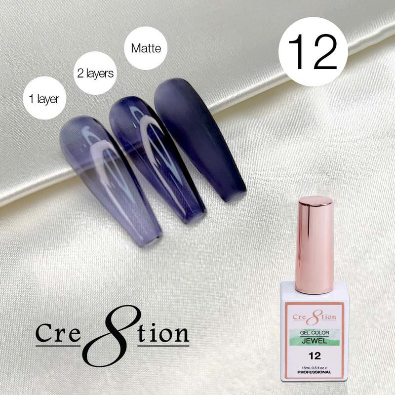 Cre8tion Soak Off Gel 0.5 oz G12 - Jewel Collection