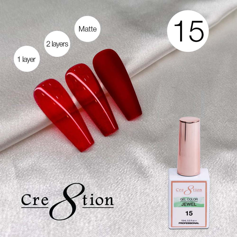 Cre8tion Soak Off Gel 0.5 oz G15 - Jewel Collection