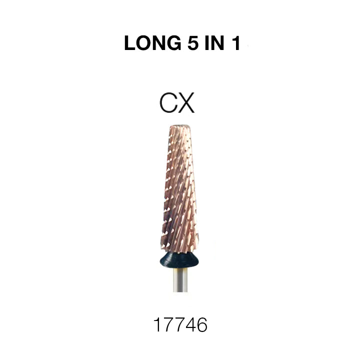 Cre8tion 5 in 1 Nail Filing Bit - Long - 3/32"