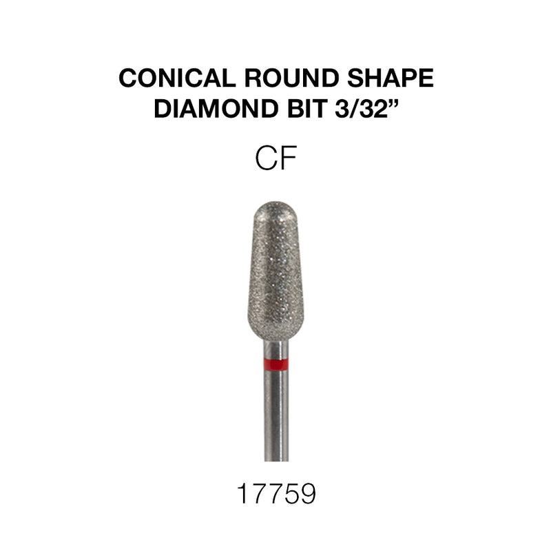 (COMING SOON) Cre8tion Conical Round Shape Diamond Bit - CF 3/32