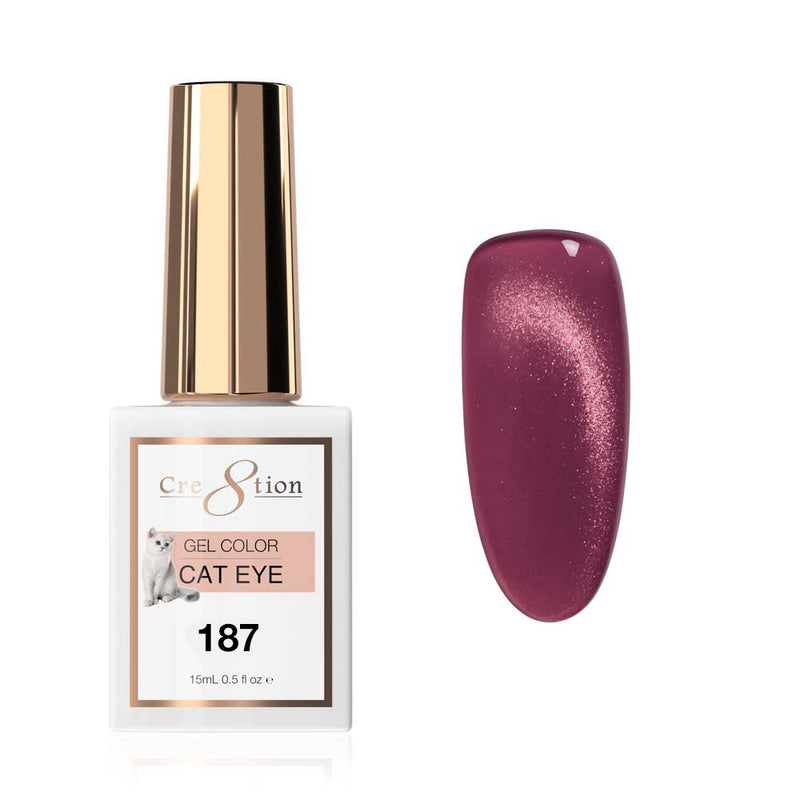 Cre8tion Cat Eye Soak Off Gel 0.5oz 187