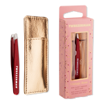 Tweezerman Vintage Rose Mini Slant Tweezer with Case