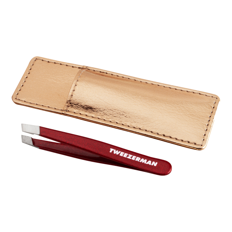 Tweezerman Vintage Rose Mini Slant Tweezer with Case