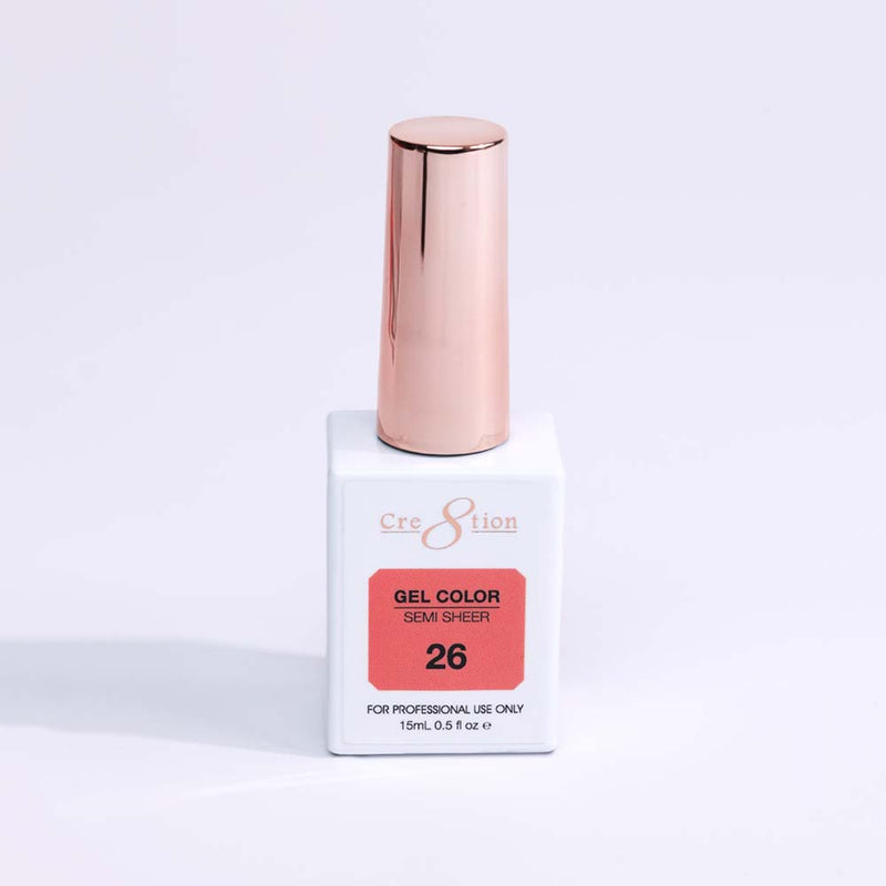 Cre8tion Hema Free Semi-Sheer Collection 0.5oz -  Coral Color