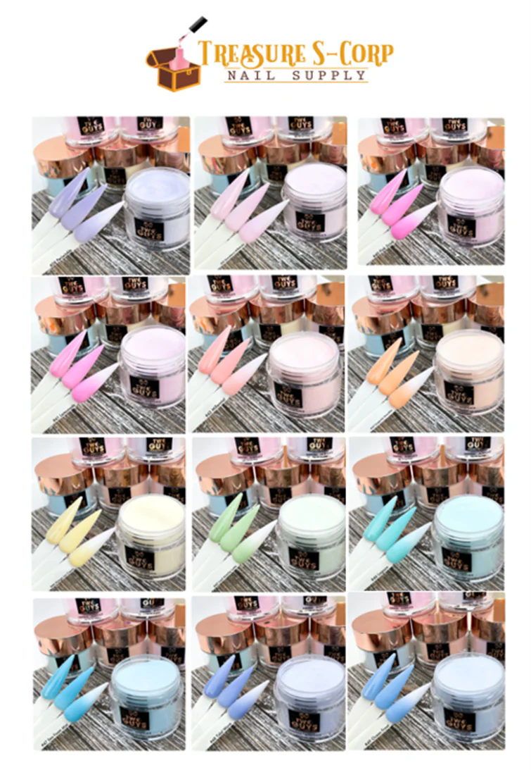 2Guys Acrylic Powder Candy Crush Collection 12 Pastel Colors #38-#49