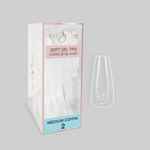 Cre8tion Soft Gel Tips - COFFIN Refill Tip (100pcs/box)