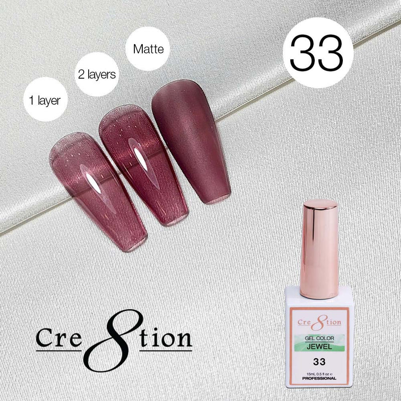 Cre8tion Soak Off Gel 0.5oz G33 - Jewel Collection