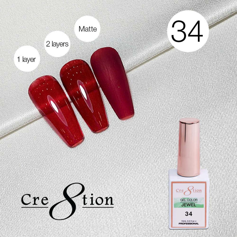 Cre8tion Soak Off Gel 0.5oz G34 - Jewel Collection