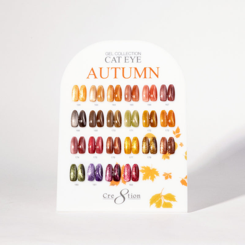 Cre8tion Counter Display Color Chart - Cat Eye Autumn 22 colors (104 & 163-183)