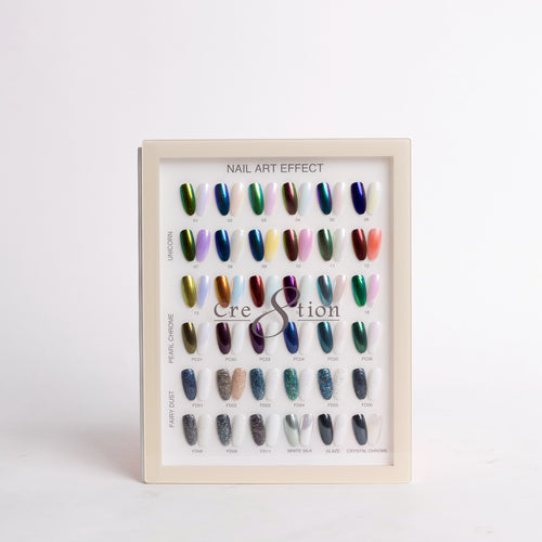 Cre8tion Acrylic Booklet - Nail Art Effects 36 colors (Unicorn, Pearl Chrome, Fairy Dust)