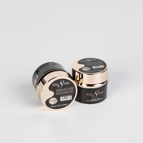 Cre8tion - Signature Designer Gel 7.5g - A03 Rose Gold Glitter