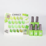 Chance Lime Splash Collection 0.5oz - 18 Colors w/ 1 Counter Display & 6 Chance No Wipe Top Coat 0.5oz