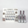 Chance Grey Portrait Collection 0.5oz - 18 Colors w/ 1 Counter Display & 6 Chance No Wipe Top Coat 0.5oz
