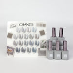 Chance Grey Portrait Collection 0.5oz - 18 Colors w/ 1 Counter Display & 6 Chance No Wipe Top Coat 0.5oz