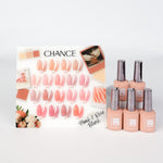 Chance Peach & Rose Blush Collection 0.5oz - 18 Colors w/ 1 Counter Display & 6 Chance No Wipe Top Coat 0.5oz