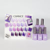 Chance Purple Vanity Collection 0.5oz - 18 Colors w/ 1 Counter Display & 6 Chance No Wipe Top Coat 0.5oz