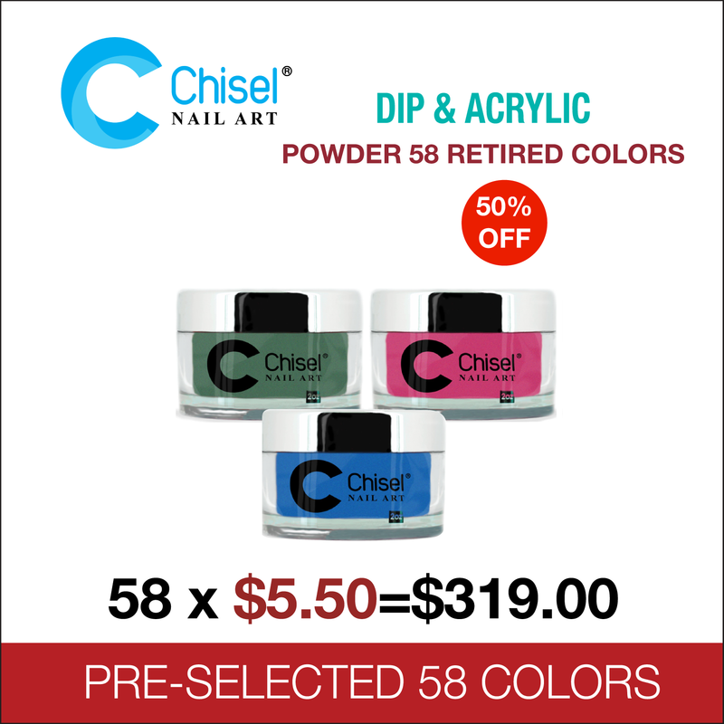 Chisel Full Set - Powder 2oz - 58 Retired Colors