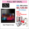 Chaun Legend - Gel Polish 0.5oz - Full Set 240 Colors w/ 2 Color Books & 2 Cre8tion Signature White LED Lamps