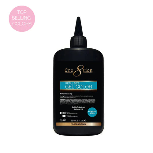 Cre8tion - Soak Off Gel System - American White
