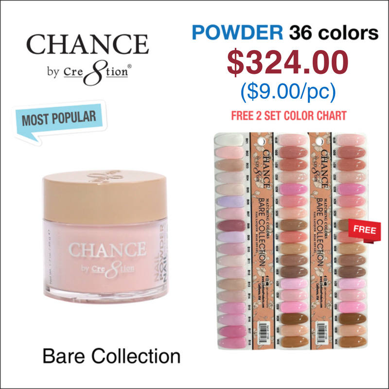 Chance Matching Powder 1.7oz 36 Colors - Bare Collection