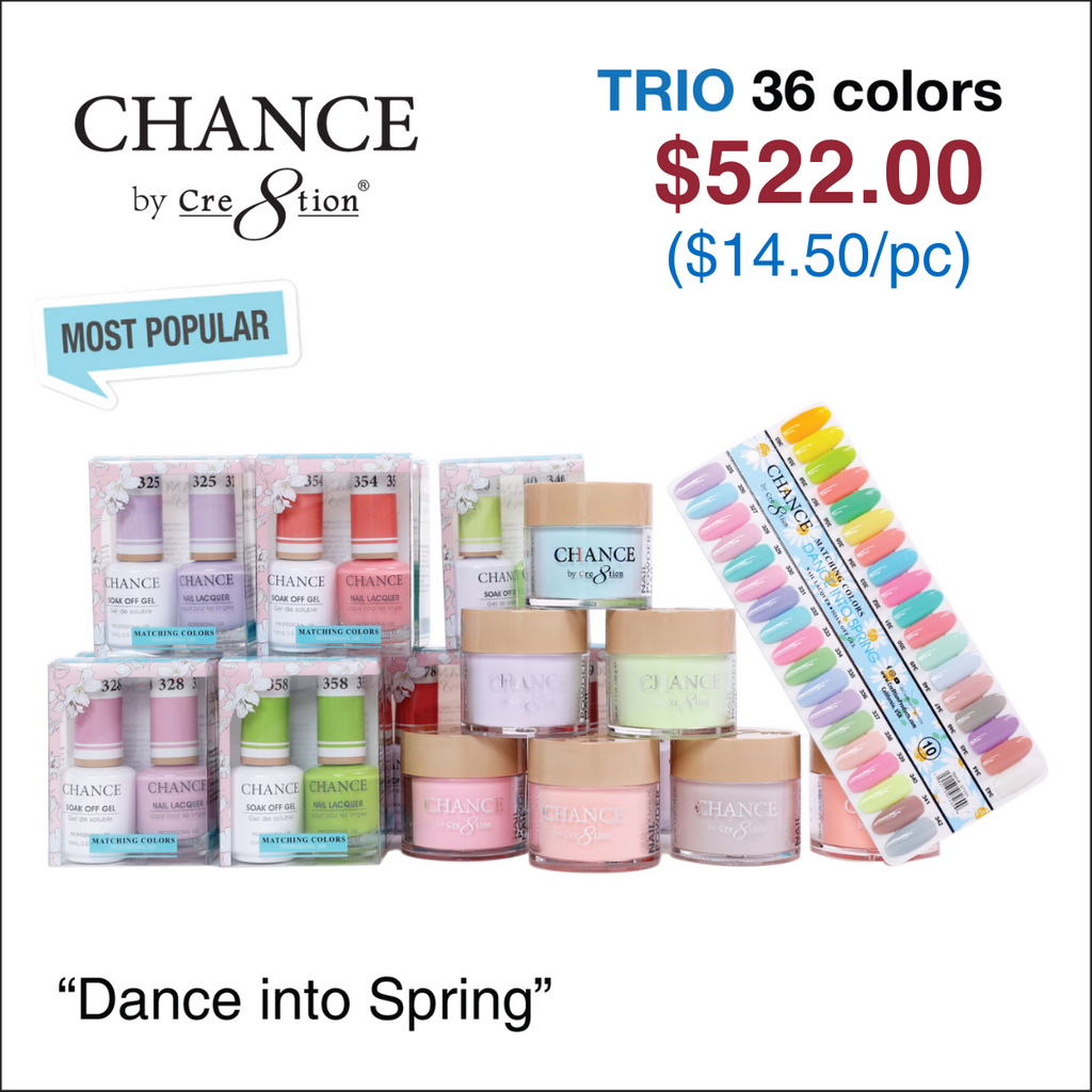 Chance Matching Trio - Dance Into Spring Collection 36 Colors w/ 2 sets Color Chart