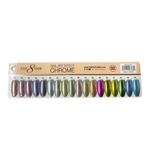 Cre8tion Color Chart - Nail Art Effect Chrome