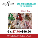 Cre8tion Nail Art Glitter 0.5oz - TIS THE SEASON (See List)