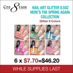 Cre8tion Nail Art Glitter 0.5oz - HERE’S THE SPRING AGAIN Collection (See List)