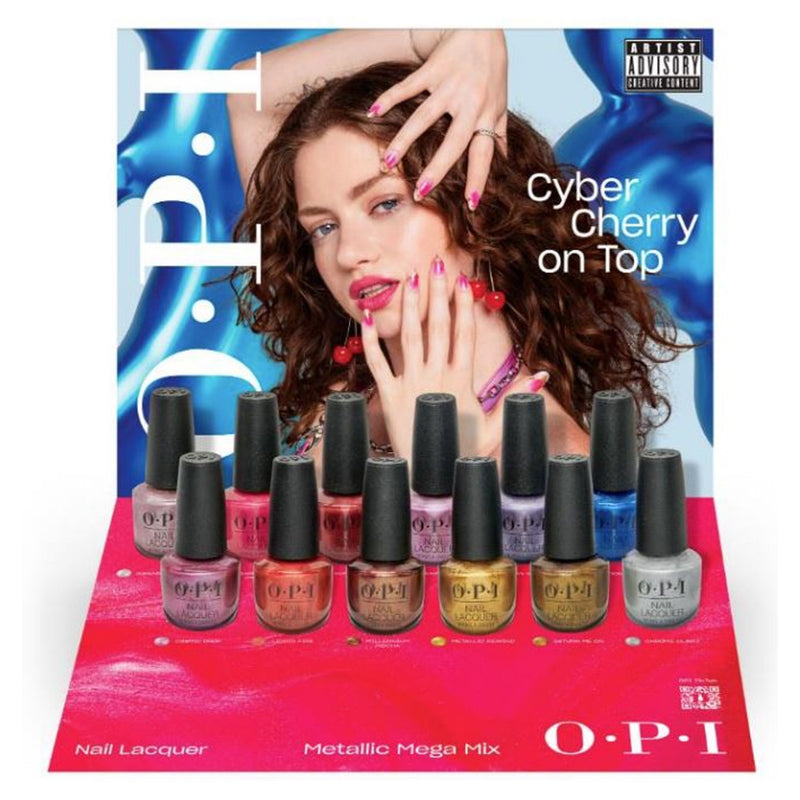 OPI Fall 24 Metallic Mega Mix Collection - Nail Lacquer 12pc - Chipboard Display